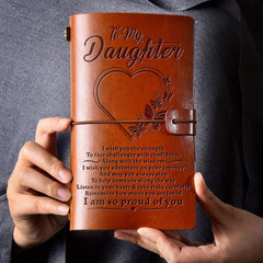Family Sequence Leather Notebook Journal Book A6 Notepad 144 Pages