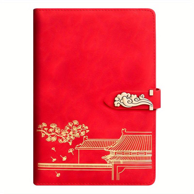 A5 Notebook 200 Pages Cloud Buckle Forbidden City Horizontal Line Portable