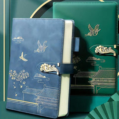 A5 Notebook 200 Pages Cloud Buckle Forbidden City Horizontal Line Portable