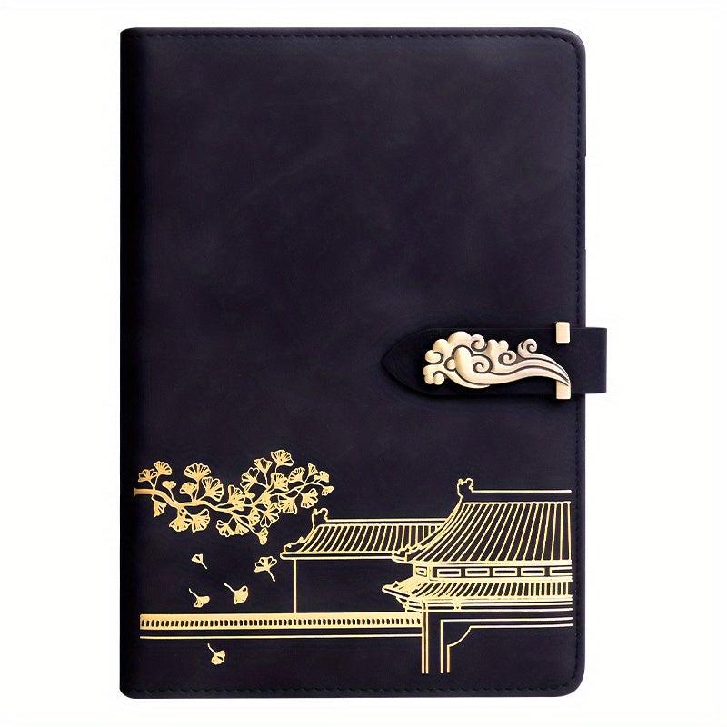 A5 Notebook 200 Pages Cloud Buckle Forbidden City Horizontal Line Portable
