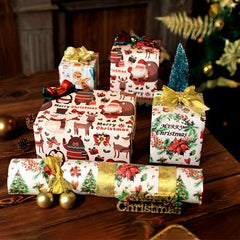 10pcs Christmas Wrapping Paper Birthday Gift Arts Crafts Decor