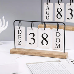 Nordic Desktop Decoration Wooden Calendar Crafts