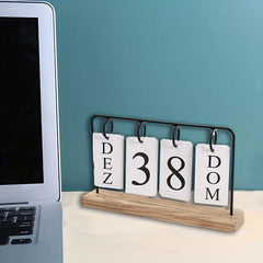 Nordic Desktop Decoration Wooden Calendar Crafts
