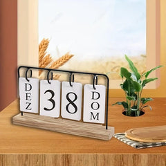 Nordic Desktop Decoration Wooden Calendar Crafts
