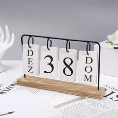 Nordic Desktop Decoration Wooden Calendar Crafts