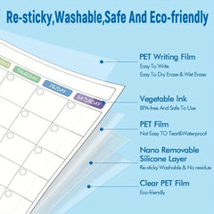 Reusable Dry Erase Weekly Planner Set - 3pcs
