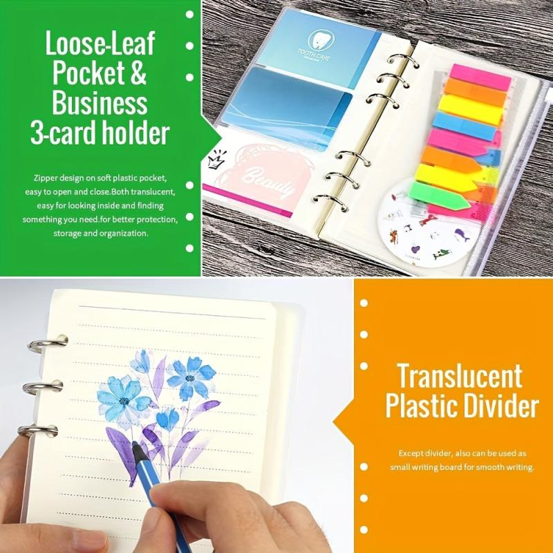A6 Refill Paper 5 Colorful Index Dividers 3 Pack