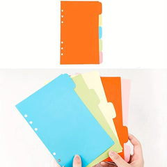 A6 Refill Paper 5 Colorful Index Dividers 3 Pack