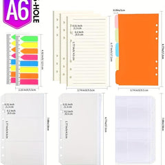A6 Refill Paper 5 Colorful Index Dividers 3 Pack