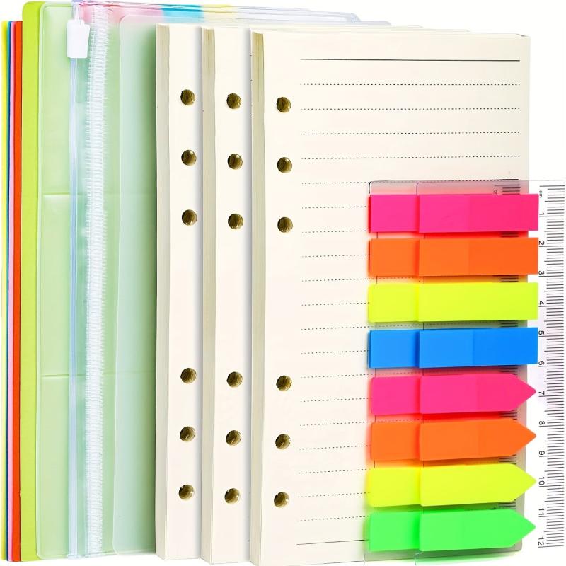 A6 Refill Paper 5 Colorful Index Dividers 3 Pack