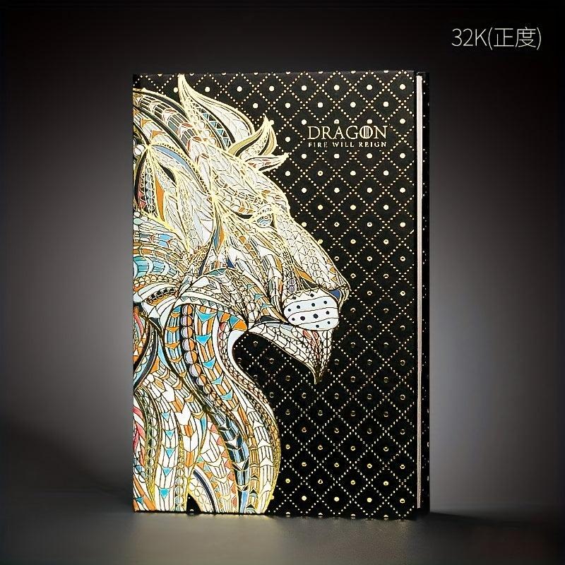 Embossed Gilded Hardcover Notebook with European Retro Pages