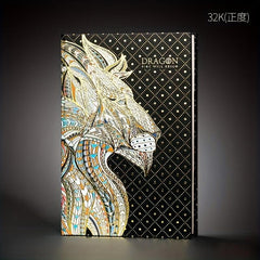 Embossed Gilded Hardcover Notebook with European Retro Pages