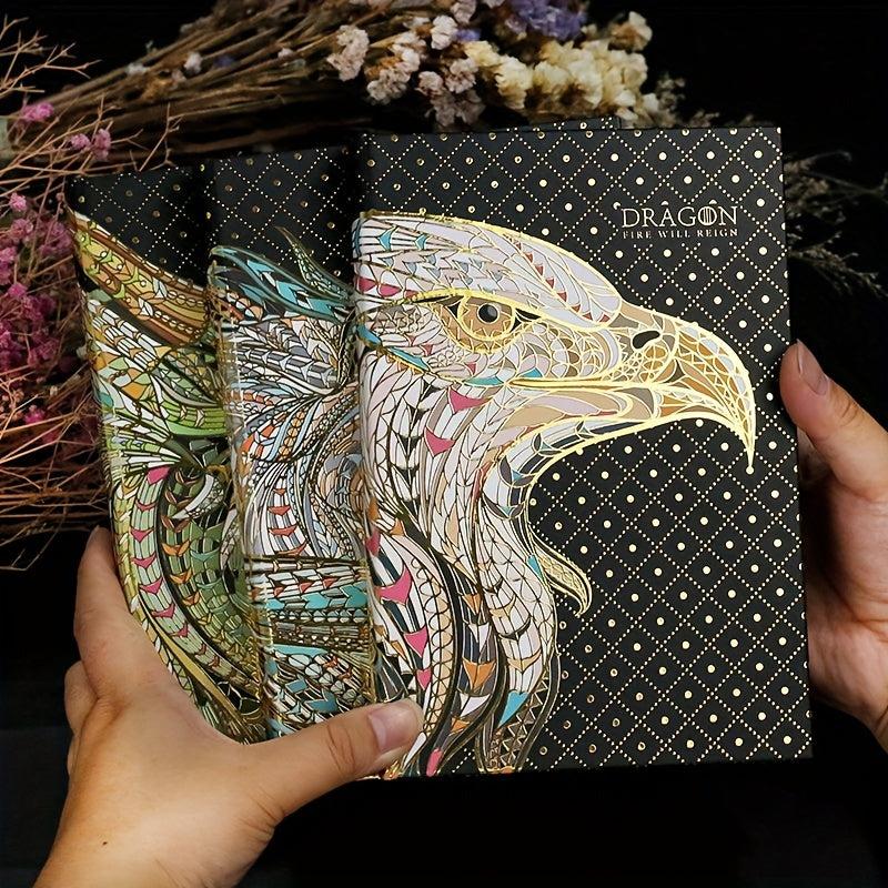 Embossed Gilded Hardcover Notebook with European Retro Pages