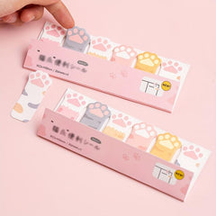 Cartoon Cat's Paw Sticky Notes 120 Sheets