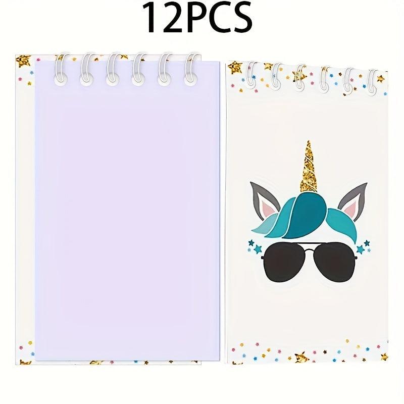 12pcs Unicorn Spiral Notebooks & Pinata Fillers Goodie Bag Stuffers