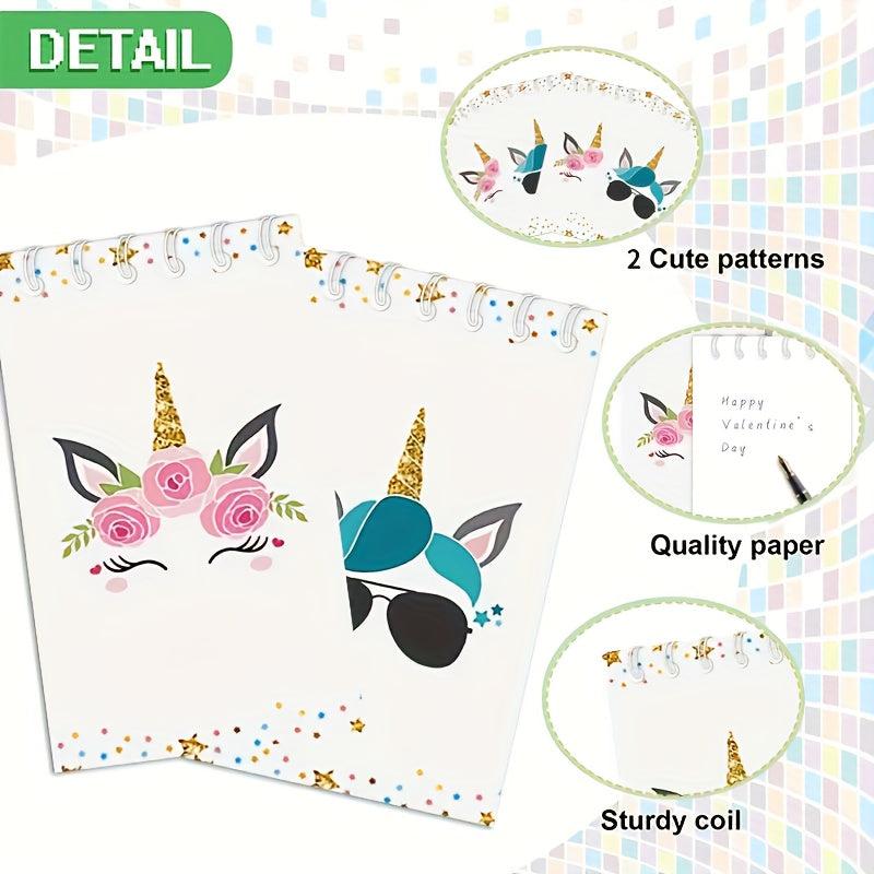 12pcs Unicorn Spiral Notebooks & Pinata Fillers Goodie Bag Stuffers