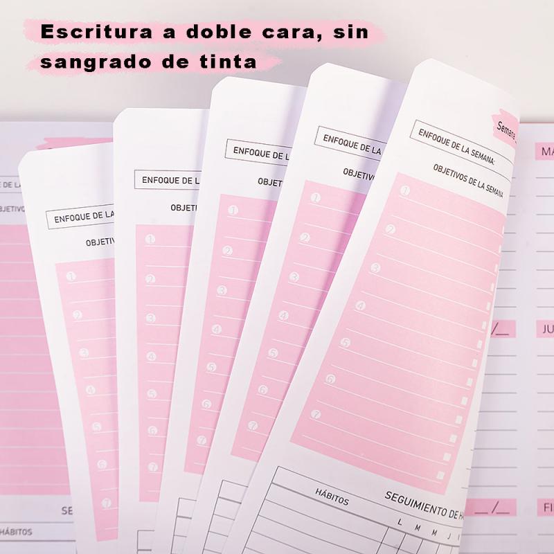 Spanish A5 Weekly Planner Notebook - School & Office Stationery