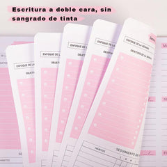 Spanish A5 Weekly Planner Notebook - School & Office Stationery