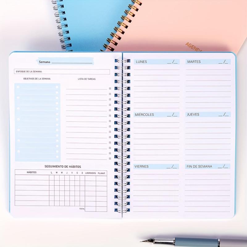 Spanish A5 Weekly Planner Notebook - School & Office Stationery