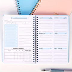 Spanish A5 Weekly Planner Notebook - School & Office Stationery