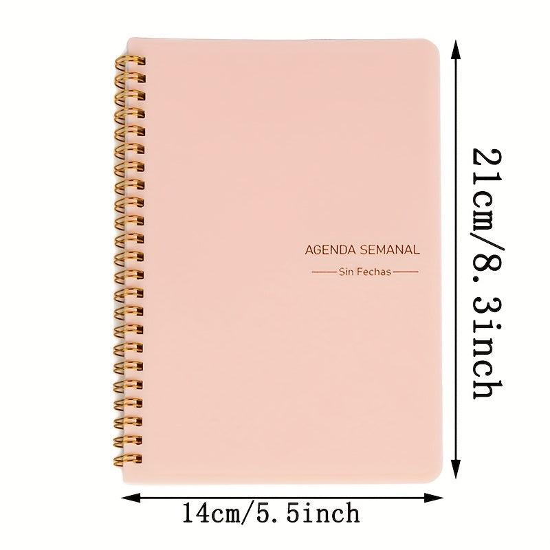 Spanish A5 Weekly Planner Notebook - School & Office Stationery
