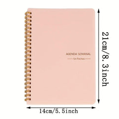 Spanish A5 Weekly Planner Notebook - School & Office Stationery