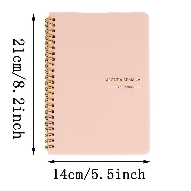 Spanish A5 Weekly Planner Notebook - School & Office Stationery