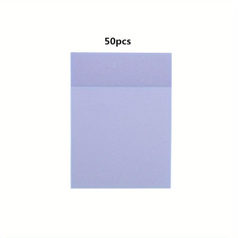 50 Transparent Paper Stickers Memo Pad Bookmark Pen Memo Stickers