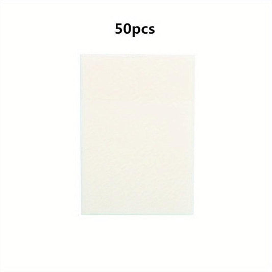 50 Transparent Paper Stickers Memo Pad Bookmark Pen Memo Stickers