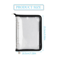 A5 Clear Zipped Binder Cover Waterproof PVC Ring Binder Protectors
