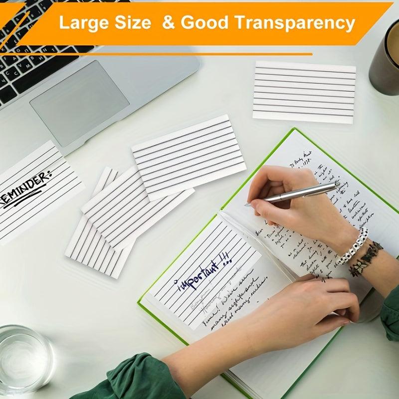 4 Transparent Sticky Note Pads Self Adhesive School Office Supplies