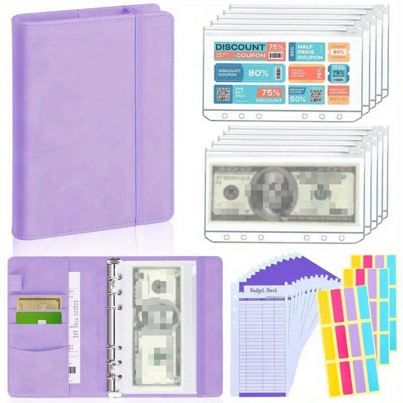 Budget Binder With Zipper Envelopes Money Organizer A6 Binder