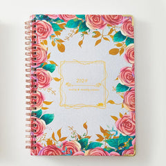 72 Sheets Weekly and Monthly Planner Jan-Dec Hard Cover Thick Paper