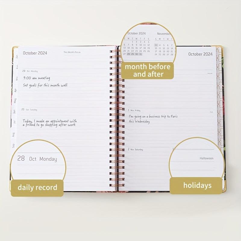 72 Sheets Weekly and Monthly Planner Jan-Dec Hard Cover Thick Paper