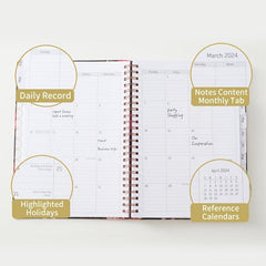 72 Sheets Weekly and Monthly Planner Jan-Dec Hard Cover Thick Paper