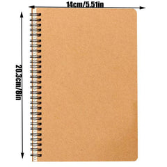 Spiral Lined Notebook A5 4packs 120 Pages Hardcover Lined Travel Writing Journal