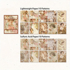 20 Sheets Dual Material Mechanical Theme Scrapbooking Paper