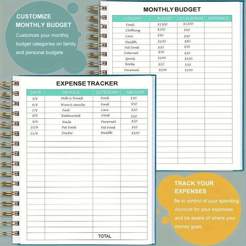 Budget Planner Monthly Organizer Notebook - Expense Tracker A5 Undated