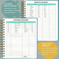 Budget Planner Monthly Organizer Notebook - Expense Tracker A5 Undated