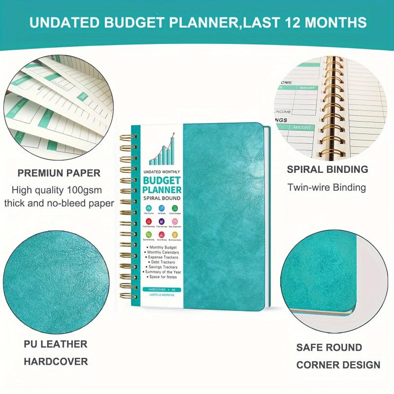 Budget Planner Monthly Organizer Notebook - Expense Tracker A5 Undated