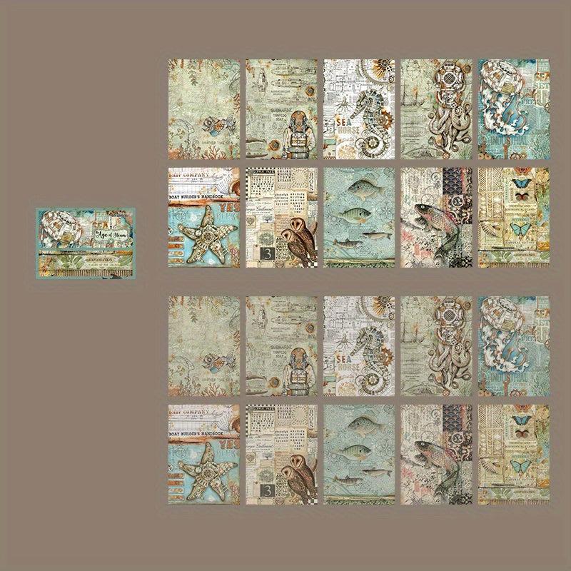 20 Sheets Vintage Scrapbook Paper & Supplies for Junk Journal