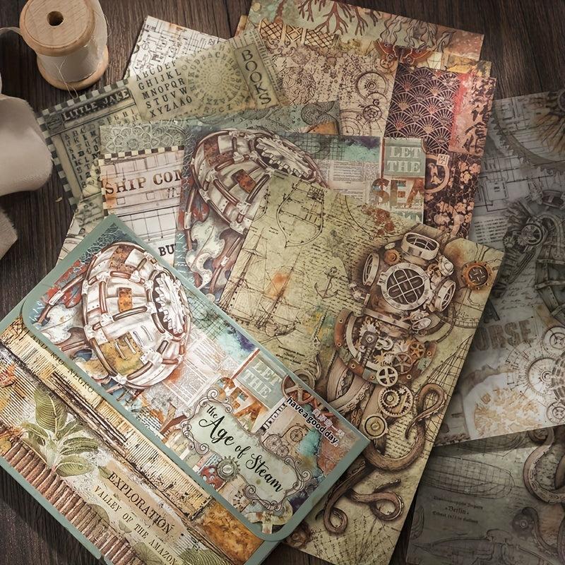 20 Sheets Vintage Scrapbook Paper & Supplies for Junk Journal