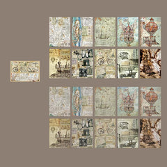 20 Sheets Vintage Scrapbook Paper & Supplies for Junk Journal
