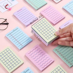 Thick Line Sticky Notes 60 Sheets Sticky Note Paper Cartoon Student Notepad
