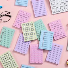 Thick Line Sticky Notes 60 Sheets Sticky Note Paper Cartoon Student Notepad