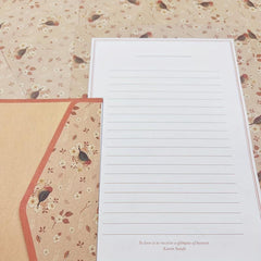 Stationery Paper Set 9 Piece Set - 6 Lined Sheets & 3 Envelopes