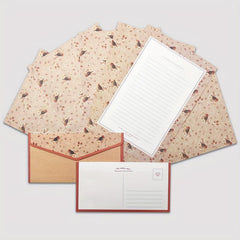 Stationery Paper Set 9 Piece Set - 6 Lined Sheets & 3 Envelopes