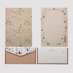 Stationery Paper Set 9 Piece Set - 6 Lined Sheets & 3 Envelopes
