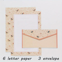 Stationery Paper Set 9 Piece Set - 6 Lined Sheets & 3 Envelopes