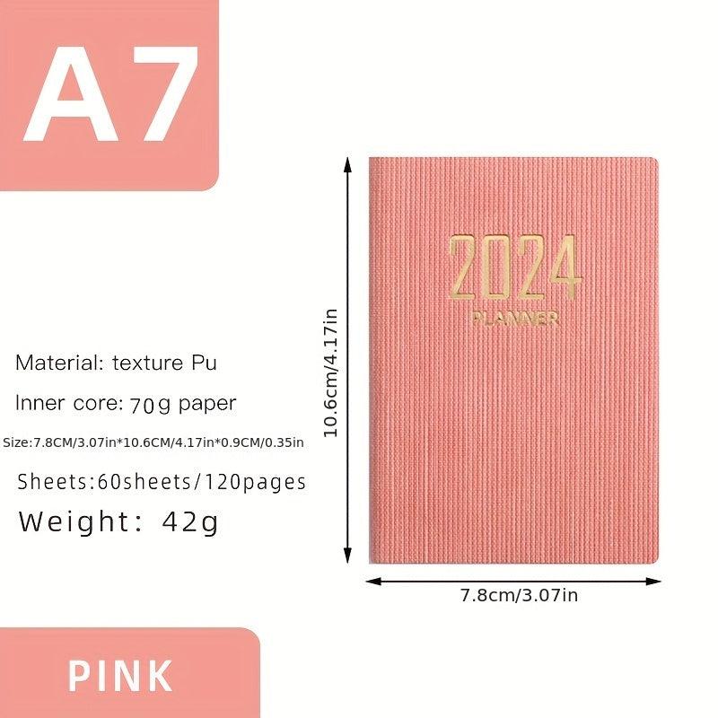 English Schedule Book A7 Daily Planner Notebook